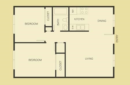 2BR/2BA - Hyde Park Court Apartments