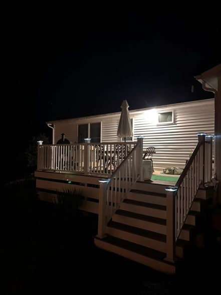 Back deck at night - 51 Pleasant St