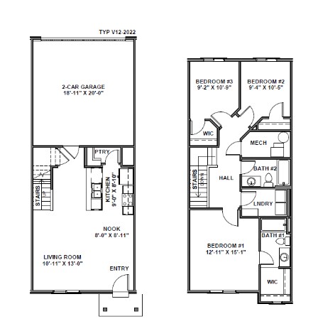 Here is the layout of the house. - 640 N Canvasback Dr