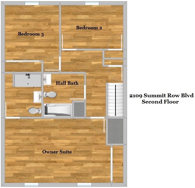 Floor Plan - Second Floor - 2109 Summit Row Blvd