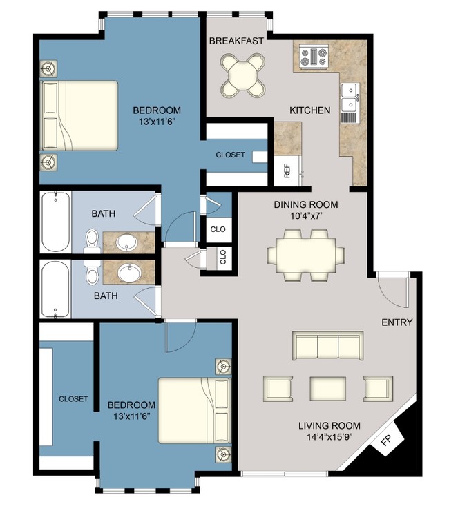 Floorplan - Shenandoah Apartments