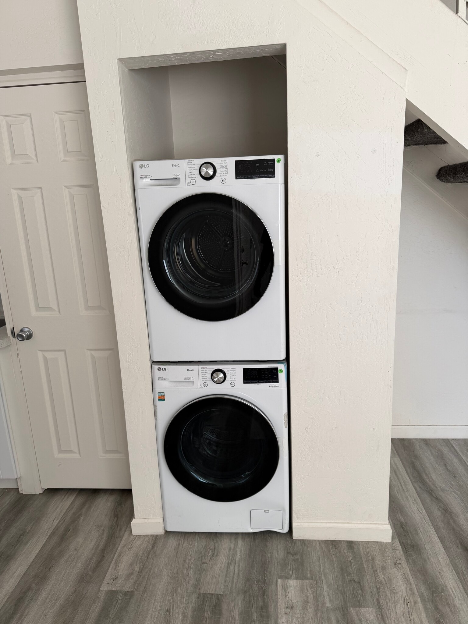 Inside front loading washer and dryer - 7919 E Kimsey Ln
