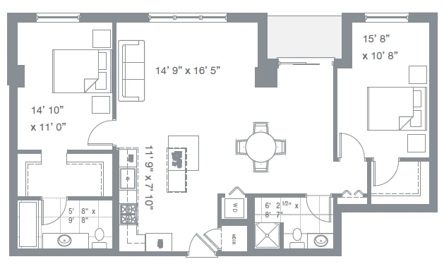 2BR/2BA - Watermark Condos