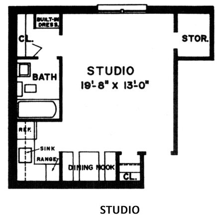 Studio - Roseville House Apartments