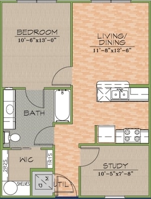 Floorplan - Texan Pearl Best Value in West Campus