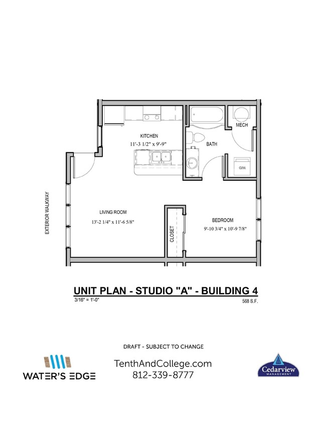 Floorplan - Waters Edge Apartments Bloomington