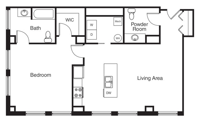 1x1.5 Barrier Free E - Residences at 150 Bagley