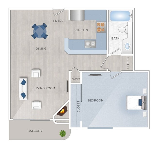 Floorplan - Toluca Terrace Apts.