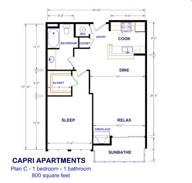 Plan - C - Capri Apartments