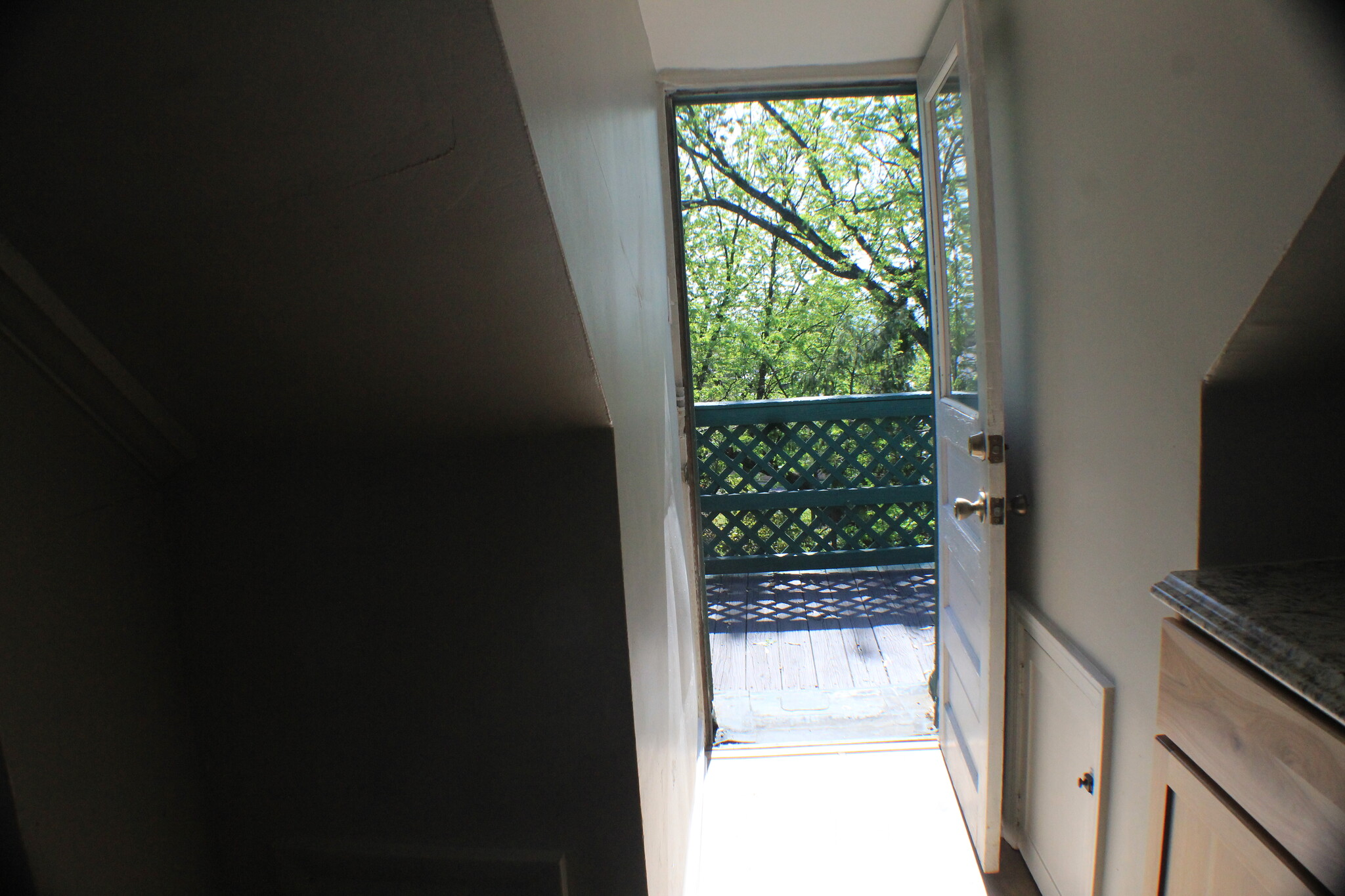 View from Kitchen out to the Balcony - 266 S Prospect St