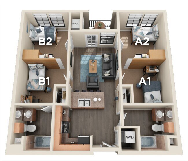 2BR/2BA - Semi Private - Elite - Fifty Twenty-Five