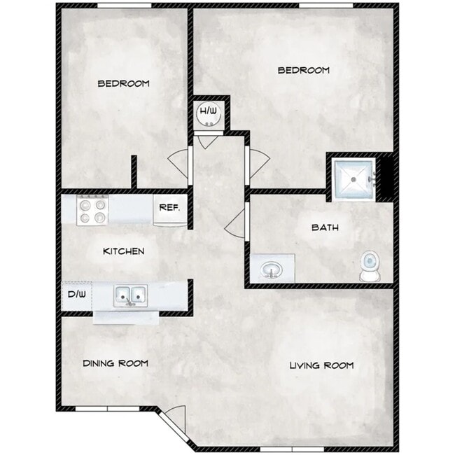 Floorplan - La Cascada II Apartments
