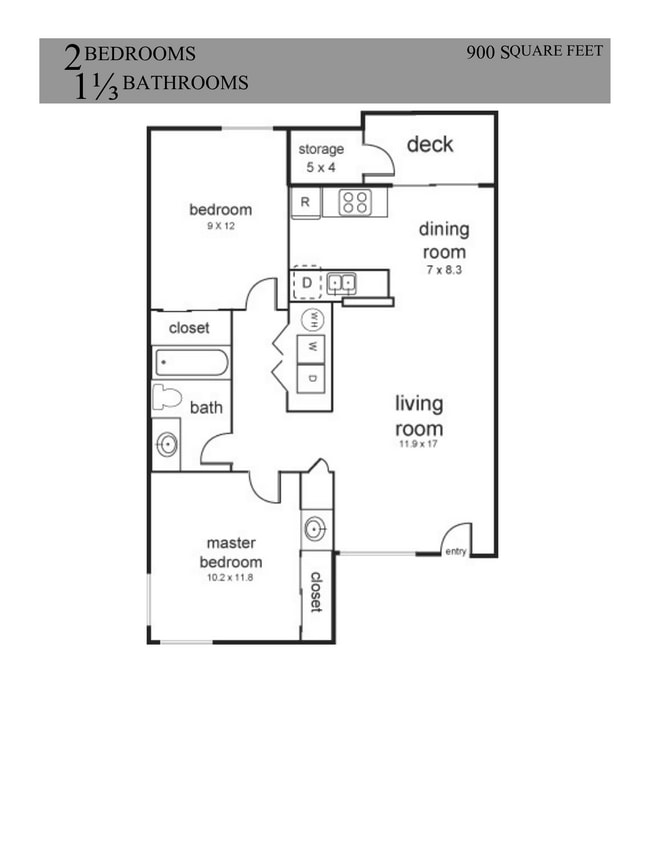 Floorplan - Willamette Falls Court Apartments