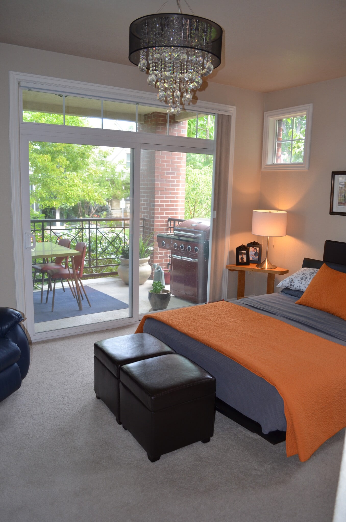 Master bedroom w/furniture, before remodel - 1735 N Ogden St