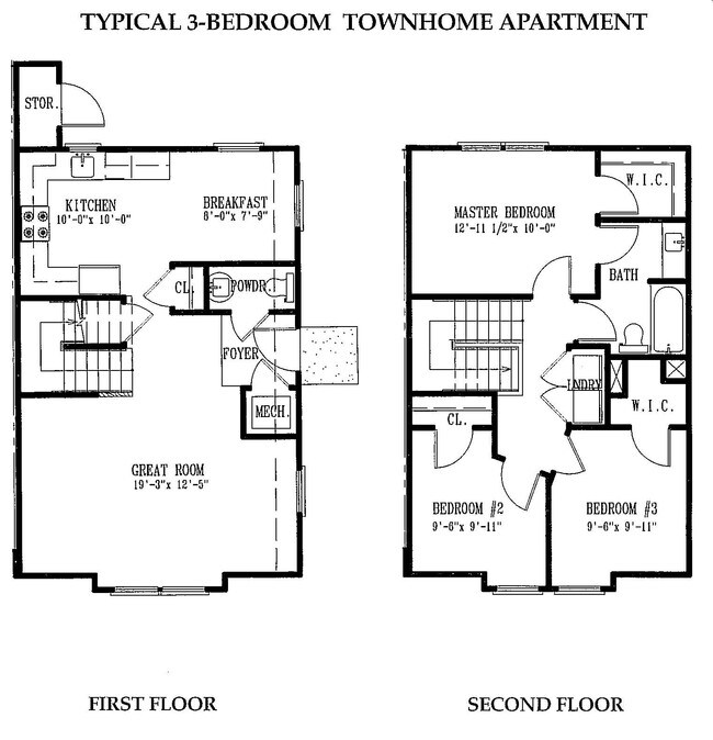 Three Bedroom Townhome - Greenlawn Apartments