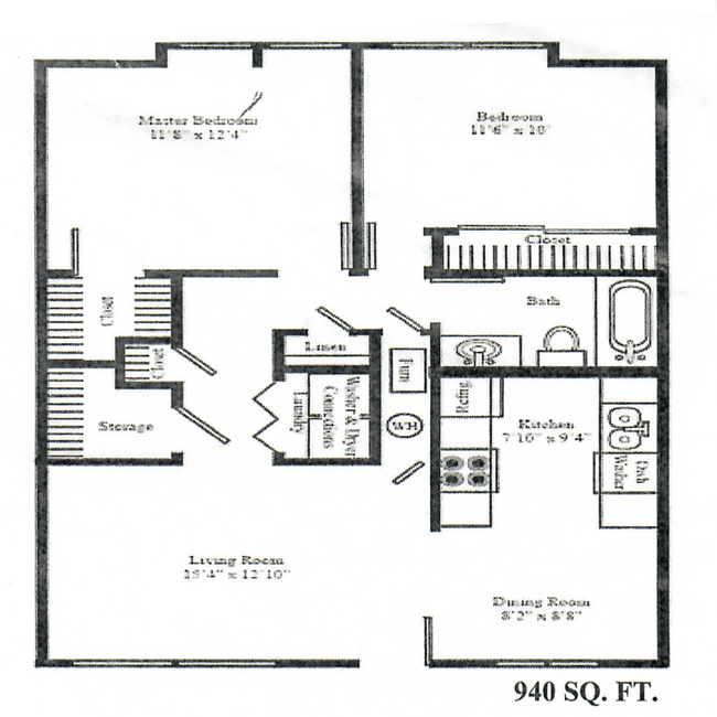 Floorplan - Country Meadows Apartments and Townhomes