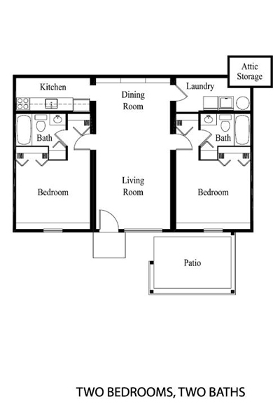 Two Bedroom, Two Bath Apartment - Merrifield