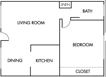 1BR/1BA - La Hacienda