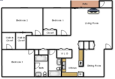 3BR/2BA - Bryan Woods Apartment