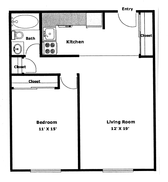 1BR/1BA - New Englander Apartments