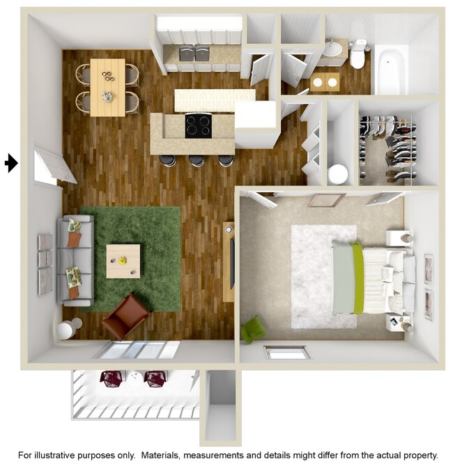 One Bedroom/One Bathroom - The Grove at Lyndon
