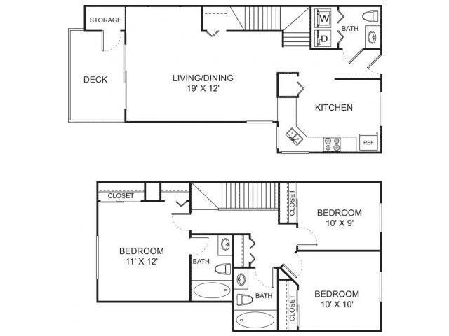 Floorplan - Hidden River Townhomes