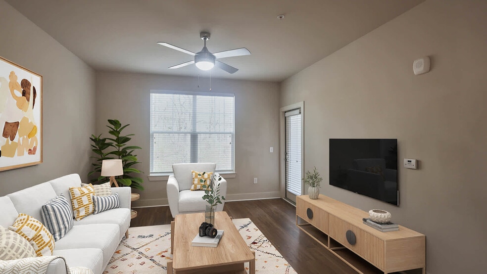 Living Room with Hard Surface Flooring - Reserve at Summit Crossing
