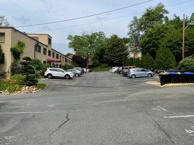 Looking at our condo's rear parking lot - 4555 MacArthur Blvd NW