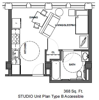 Studio - Winter Street Apartments, 8