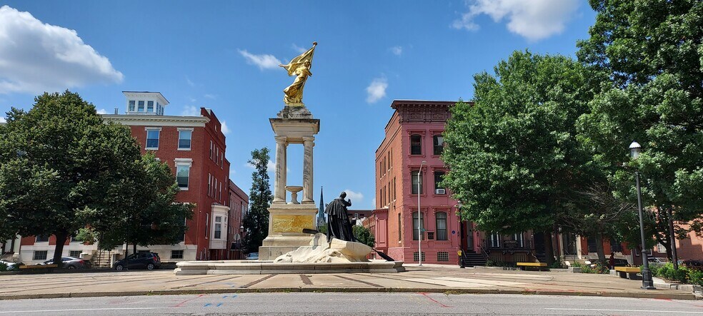 Eutaw Place Median Park statue - 1323 Eutaw Pl