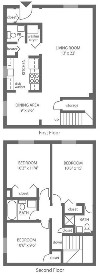 Floorplan - Forest Station Apartments