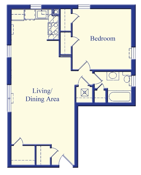 1BR/1BA - Portside Apartments