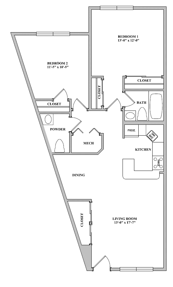 Floorplan - Nob Hill Apartment Homes