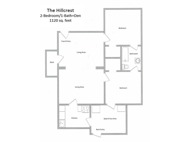 Floorplan - The Hillcrest Apartments