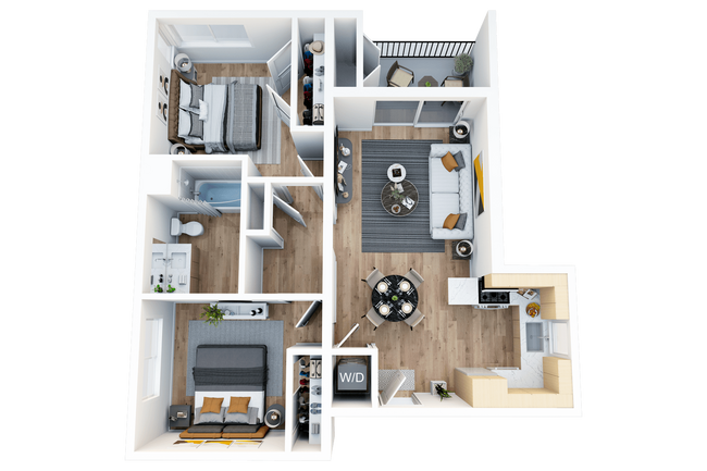Floorplan - The Bay Apartment Homes