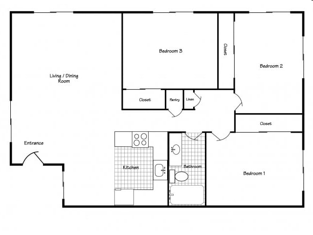 3BR/1BA - The Park at Fifth