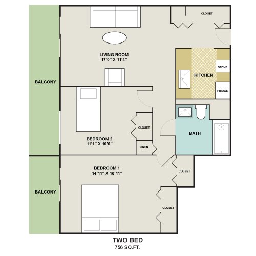 Floorplan - Wah Luck house Apartments