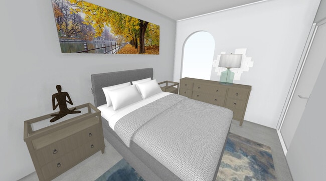 Bedroom 2 - 4th St Apartments