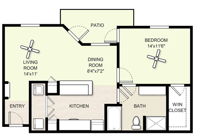 1BR/1BA - The Chateau Independent Senior Living