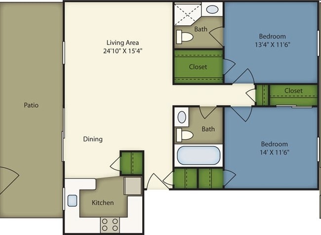 2BR/2BA - Palmetto at Lakeside