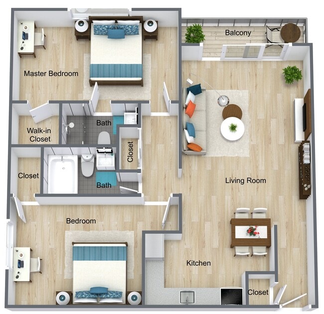 Floorplan - The Fairway Apartments