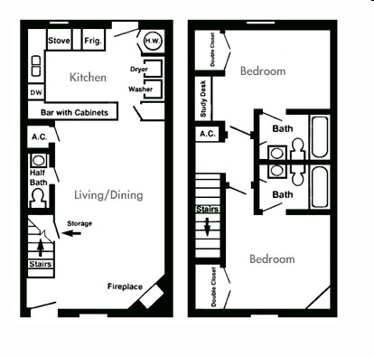 2BR/1.5BA - Oak Grove Apartments