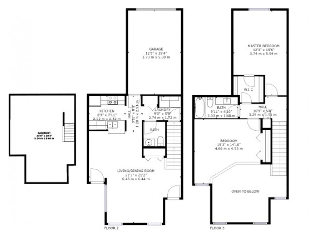 Lofted 2 Bedroom Townhouse - King & Main Apartments