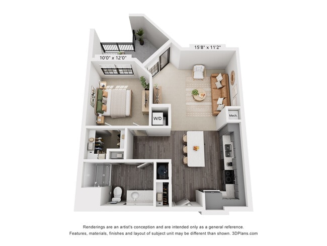 1-Bedroom 1-Bathroom | 823 sqft - The Whit