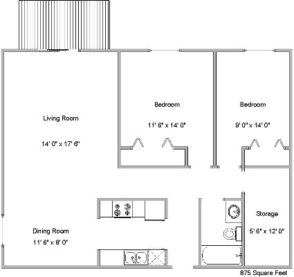 Floorplan - Hawn Apartments