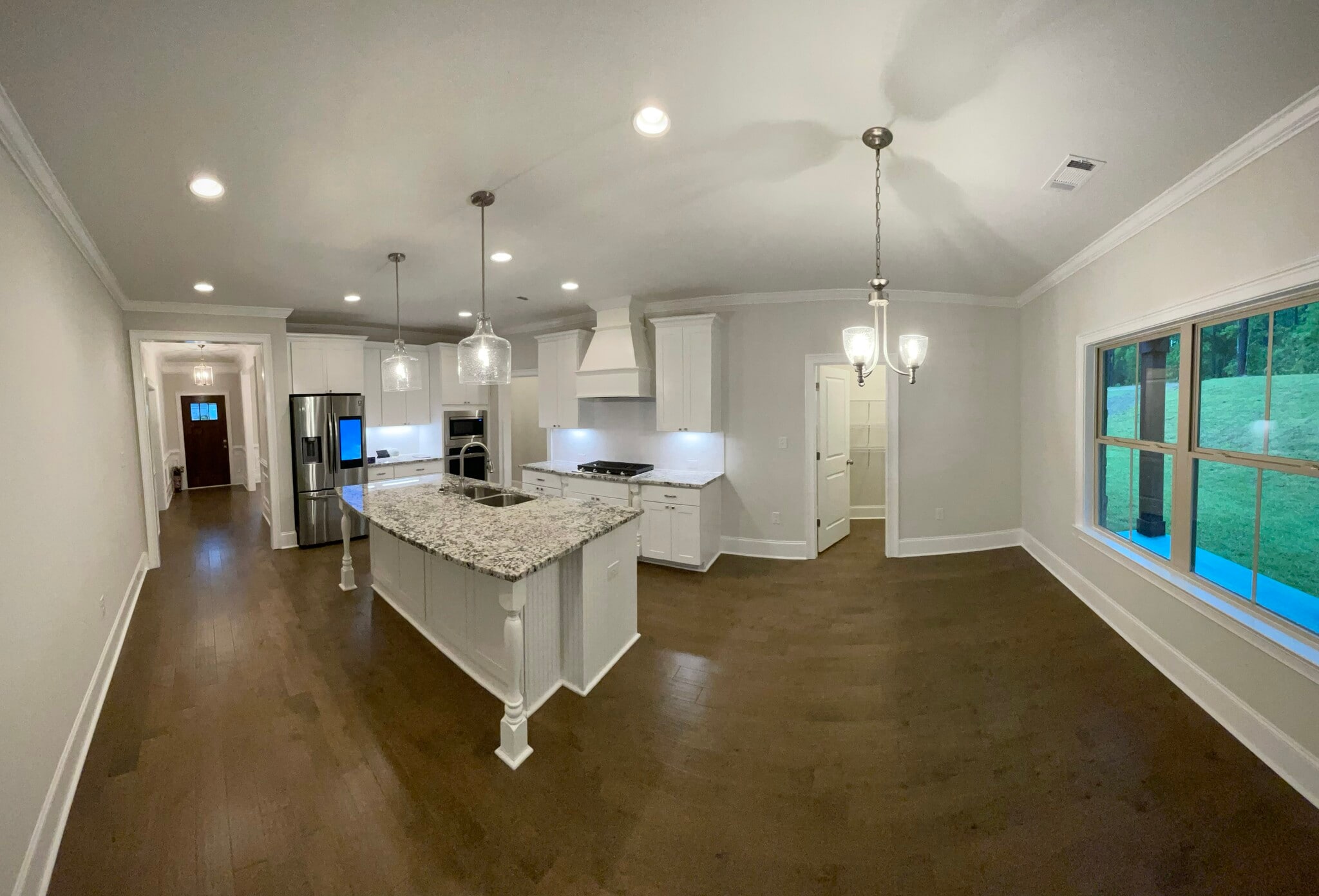 Kitchen with Samsung smart appliances and gas stove - 303 Charleston Mills Dr