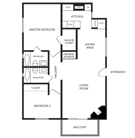 2BR/2BA A - Cynthia Gardens