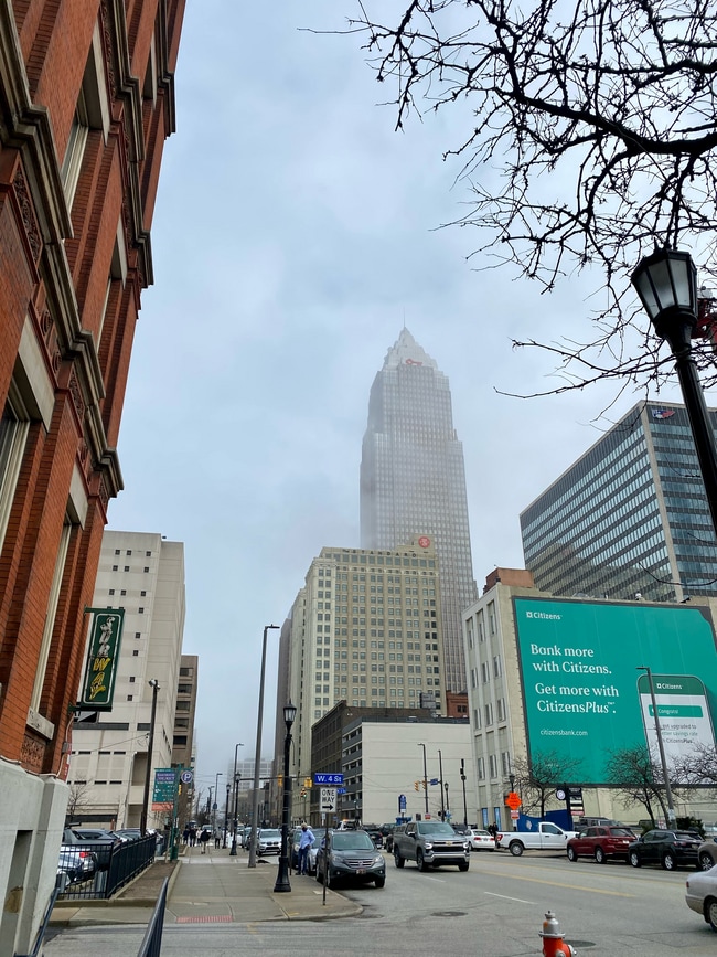 View from sidewalk in front of the building - 408 W Saint Clair Ave