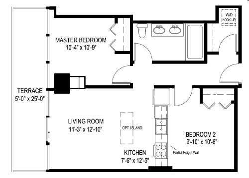 2BR/1BA - 235 W Van Buren St