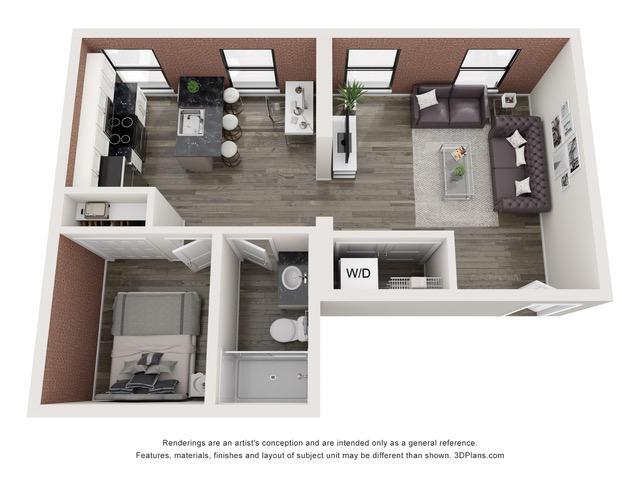 Floorplan B - 400 River St